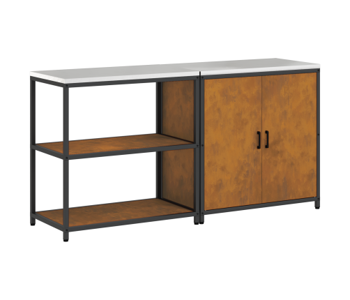 Virtuves Glabāšanas Komplekts 2 Pcs Rūsa 150 X 50 X 92 Cm Vidaxl