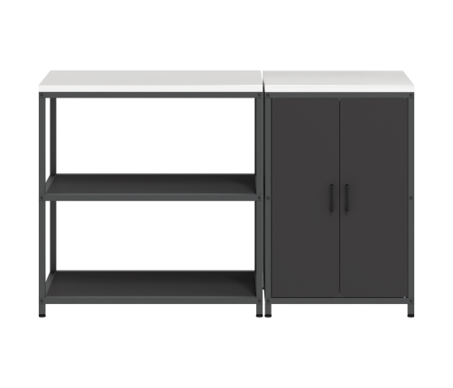 Virtuves Glabāšanas Komplekts 2 Pcs Melna 150 X 50 X 92 Cm Vidaxl