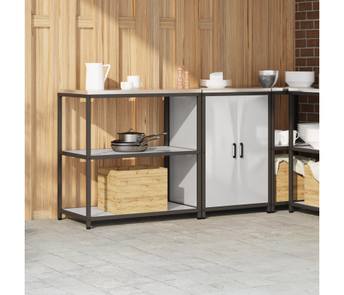 Virtuves Glabāšanas Komplekts 2 Pcs Sudrabs 150 X 50 X 92 Cm Vidaxl