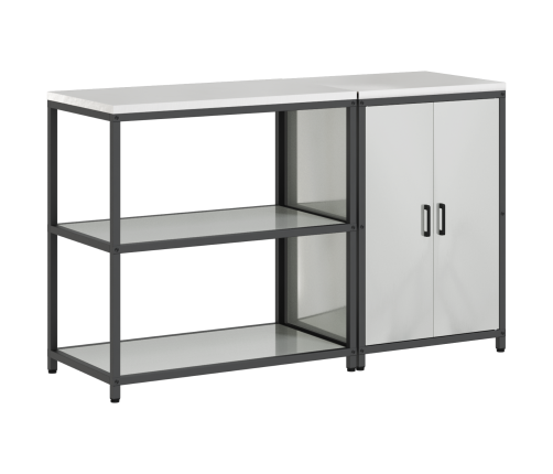 Virtuves Glabāšanas Komplekts 2 Pcs Sudrabs 150 X 50 X 92 Cm Vidaxl