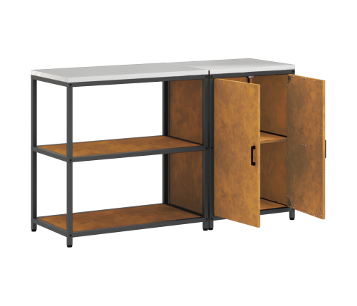 Virtuves Glabāšanas Komplekts 2 Pcs Rūsa 150 X 50 X 92 Cm Vidaxl