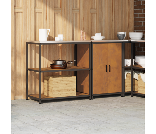 Virtuves Glabāšanas Komplekts 2 Pcs Rūsa 150 X 50 X 92 Cm Vidaxl