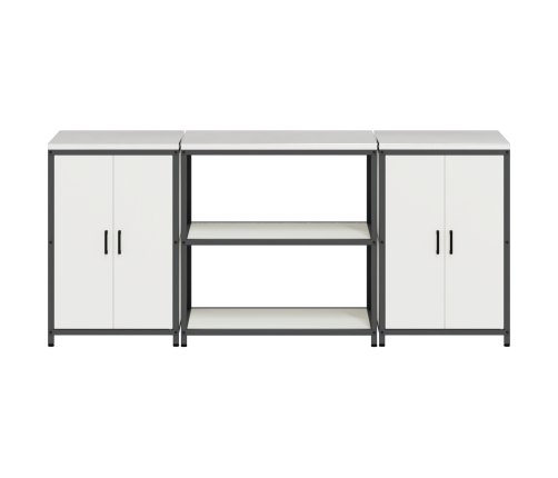 Virtuves Glabāšanas Komplekts 3 Pcs Balta 210 X 50 X 92 Cm Vidaxl