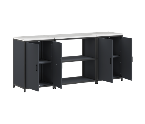 Virtuves Glabāšanas Komplekts 3 Pcs Antracīta 210 X 50 X 92 Cm Vidaxl