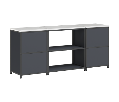 Virtuves Glabāšanas Komplekts 3 Pcs Antracīta 210 X 50 X 92 Cm Vidaxl