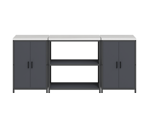 Virtuves Glabāšanas Komplekts 3 Pcs Antracīta 210 X 50 X 92 Cm Vidaxl