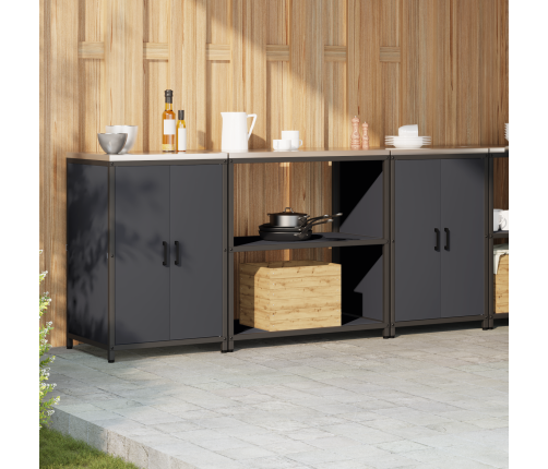 Virtuves Glabāšanas Komplekts 3 Pcs Antracīta 210 X 50 X 92 Cm Vidaxl