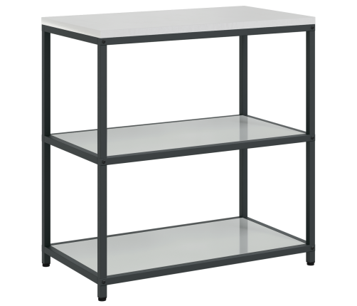 Virtuves Glabāšanas Komplekts 3 Pcs Sudrabs 210 X 50 X 92 Cm Vidaxl