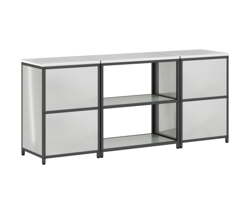 Virtuves Glabāšanas Komplekts 3 Pcs Sudrabs 210 X 50 X 92 Cm Vidaxl