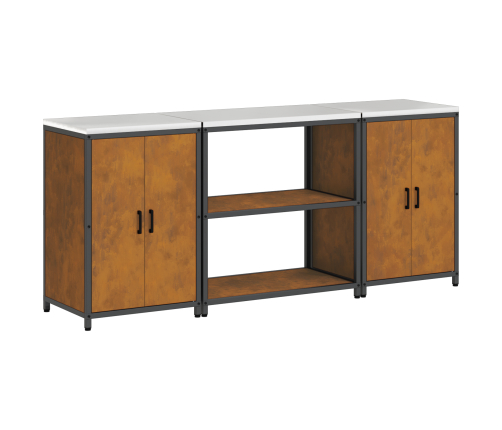 Virtuves Glabāšanas Komplekts 3 Pcs Rūsa 210 X 50 X 92 Cm Vidaxl