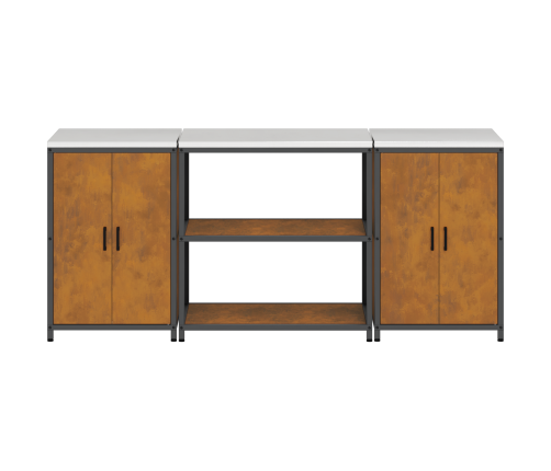 Virtuves Glabāšanas Komplekts 3 Pcs Rūsa 210 X 50 X 92 Cm Vidaxl