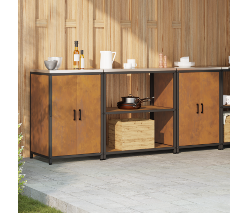 Virtuves Glabāšanas Komplekts 3 Pcs Rūsa 210 X 50 X 92 Cm Vidaxl