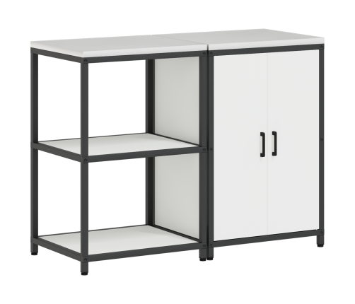 Virtuves Glabāšanas Komplekts 2 Pcs Balta 120 X 50 X 92 Cm Vidaxl