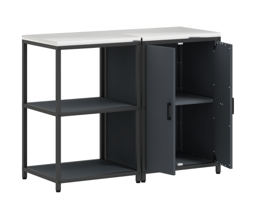 Virtuves Glabāšanas Komplekts 2 Pcs Antracīta 120 X 50 X 92 Cm Vidaxl