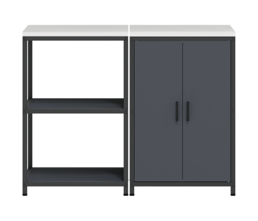 Virtuves Glabāšanas Komplekts 2 Pcs Antracīta 120 X 50 X 92 Cm Vidaxl