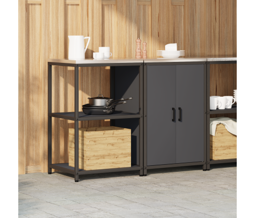 Virtuves Glabāšanas Komplekts 2 Pcs Antracīta 120 X 50 X 92 Cm Vidaxl