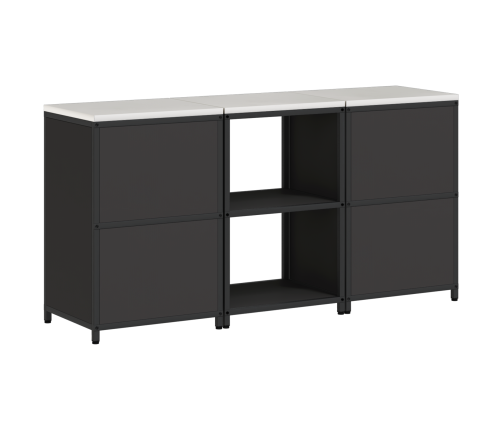 Virtuves Glabāšanas Komplekts 3 Pcs Melna 180 X 50 X 92 Cm Vidaxl