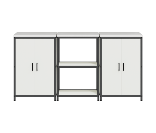 Virtuves Glabāšanas Komplekts 3 Pcs Balta 180 X 50 X 92 Cm Vidaxl