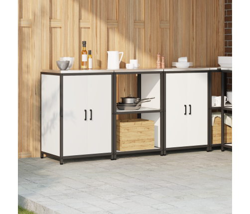 Virtuves Glabāšanas Komplekts 3 Pcs Balta 180 X 50 X 92 Cm Vidaxl