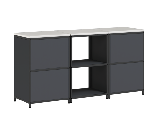 Virtuves Glabāšanas Komplekts 3 Pcs Antracīta 180 X 50 X 92 Cm Vidaxl