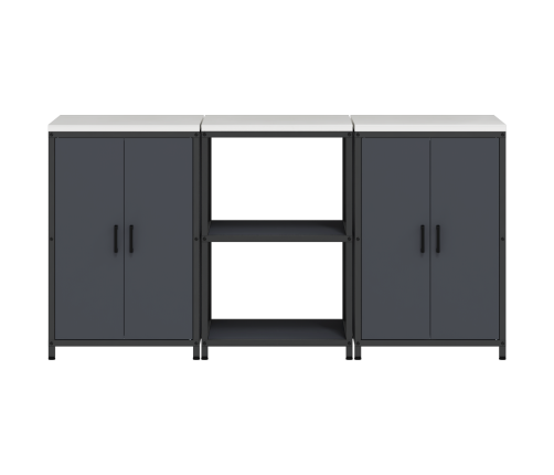 Virtuves Glabāšanas Komplekts 3 Pcs Antracīta 180 X 50 X 92 Cm Vidaxl