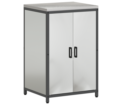 Virtuves Glabāšanas Komplekts 3 Pcs Sudrabs 180 X 50 X 92 Cm Vidaxl