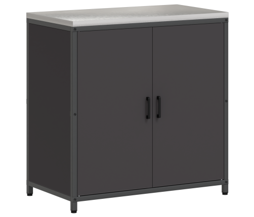 Virtuves Uzglabāšanas Komplekts 3 Pcs Melna 210 X 50 X 92 Cm Vidaxl