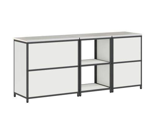 Virtuves Uzglabāšanas Komplekts 3 Pcs Balta 210 X 50 X 92 Cm Vidaxl