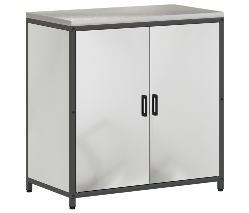 Virtuves Uzglabāšanas Komplekts 3 Pcs Sudrabs 210 X 50 X 92 Cm Vidaxl