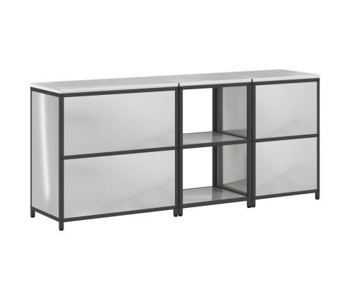 Virtuves Uzglabāšanas Komplekts 3 Pcs Sudrabs 210 X 50 X 92 Cm Vidaxl