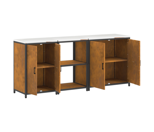 Virtuves Uzglabāšanas Komplekts 3 Pcs Rūsa 210 X 50 X 92 Cm Vidaxl