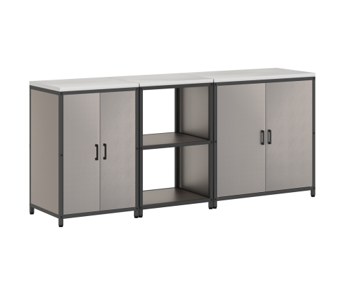 Virtuves Uzglabāšanas Komplekts 3 Pcs Rūsa 210 X 50 X 92 Cm Vidaxl