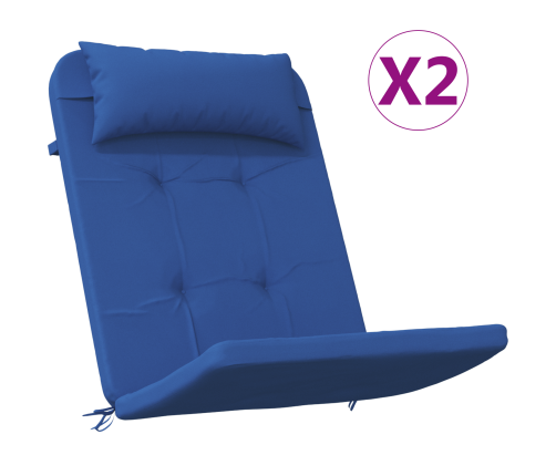 Zilo Spilvenu Komplekts Zils Kokvilna, Koks Standarta Vidaxl