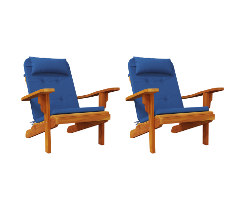 Zilo Spilvenu Komplekts Zils Kokvilna, Koks Standarta Vidaxl