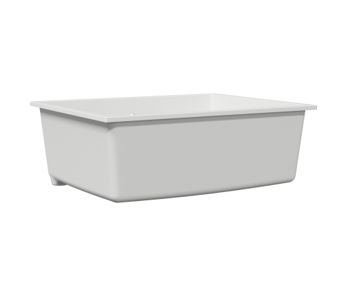 Virtuves Izlietne Ar Pārmērīgu Caurumu Baltajā Granītā Vidaxl