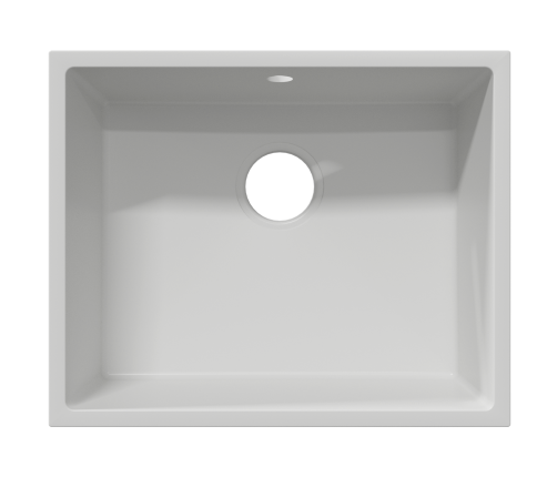 Virtuves Izlietne Ar Pārmērīgu Caurumu Baltajā Granītā Vidaxl