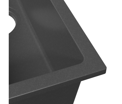 Virtuves Izlietne Ar Pārbīdāmo Atveri Pelēkā Granītā Vidaxl