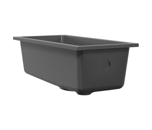 Virtuves Izlietne Ar Pārbīdāmo Atveri Pelēkā Granītā Vidaxl