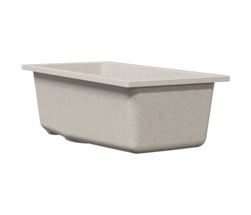 Virtuves Izlietne Ar Pārmērības Caurumu Bēša Granīta Vidaxl