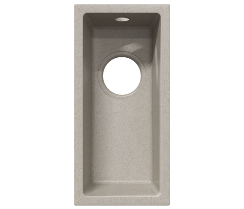 Virtuves Izlietne Ar Pārmērības Caurumu Bēša Granīta Vidaxl