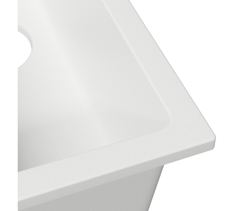 Virtuves Izlietne Ar Pārplūdi Baltā Granītā Vidaxl