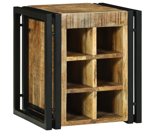 Vīna Plaukts 34.5 X 35 X 39 Cm Cietais Koks Raukts Mango Vidaxl