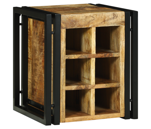 Vīna Plaukts 34.5 X 35 X 39 Cm Cietais Koks Raukts Mango Vidaxl