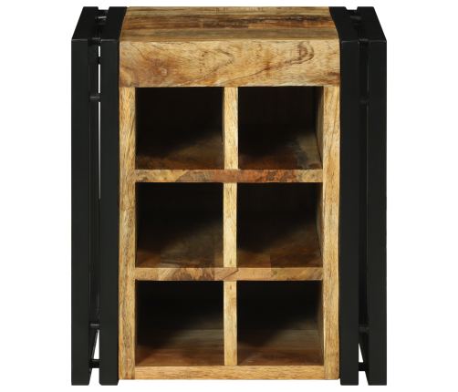 Vīna Plaukts 34.5 X 35 X 39 Cm Cietais Koks Raukts Mango Vidaxl