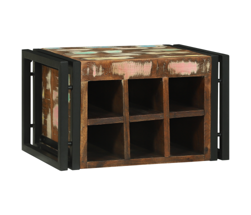 Vīna Plaukts 46X35X27.5 Cm Cietais Koks Pārstrādāts Vidaxl