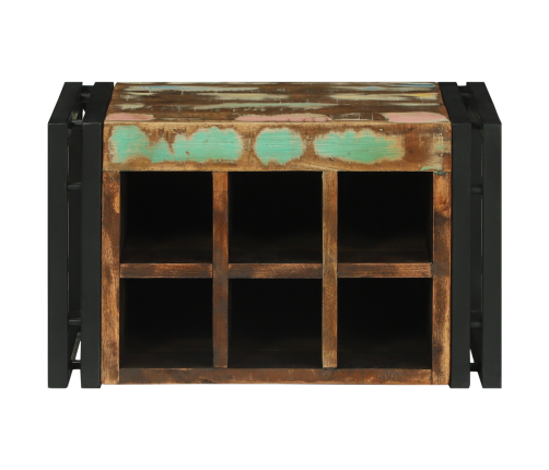 Vīna Plaukts 46X35X27.5 Cm Cietais Koks Pārstrādāts Vidaxl