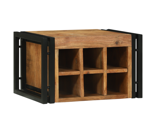 Vīna Plaukts 46X35X27.5 Cm Solid Akācijas Koks Vidaxl