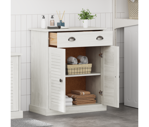 Vannas Istabas Skapītis Balta 68 X 34 X 80 Cm Priedes Masīvkoks Vidaxl