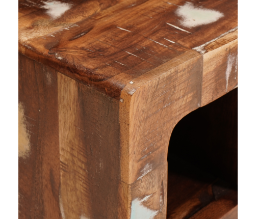 Vīna Plaukts Brūna 44 X 30 X 35 Cm Cietais Atjaunots Koks Vidaxl