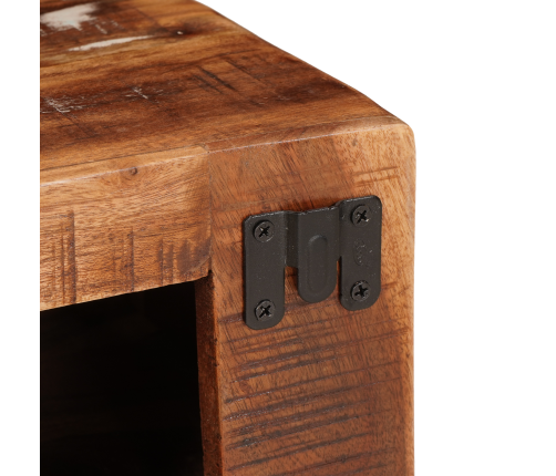 Vīna Plaukts Brūna 44 X 30 X 35 Cm Cietais Atjaunots Koks Vidaxl